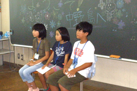写真 中野島小学校訪問(クラス)